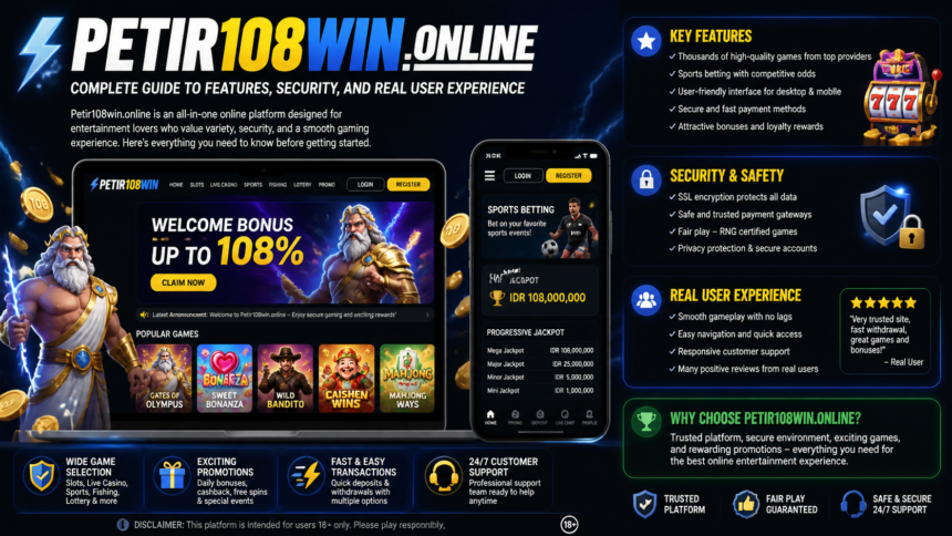 Petir108win.online – Complete Guide to Features, Security, and Real User Experience 