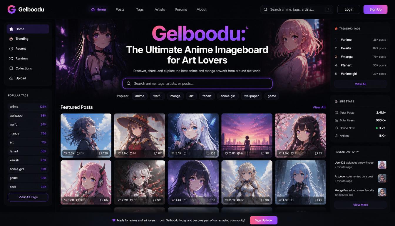 Gelboodu: The Ultimate Anime Imageboard for Art Lovers