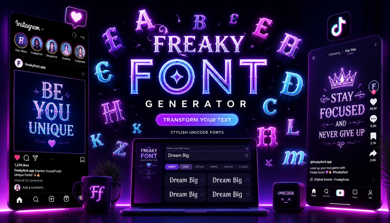 Freaky Font Generator – Copy & Paste Cool Stylish Text Instantly