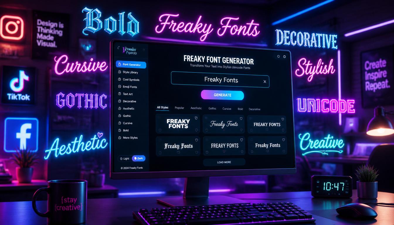 Freaky Font Generator – Copy & Paste Cool Stylish Text Instantly